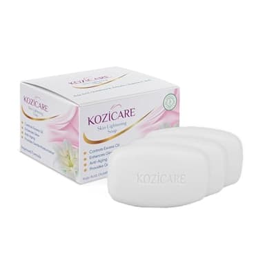 Kozicre Kojic. Acid Soap & Glutathione | Whitening | Body Tan Removal | Bath for Men & Women | Remove Dark Spots & Hyperpigmentation | For Glowing Skin - Pack of 3