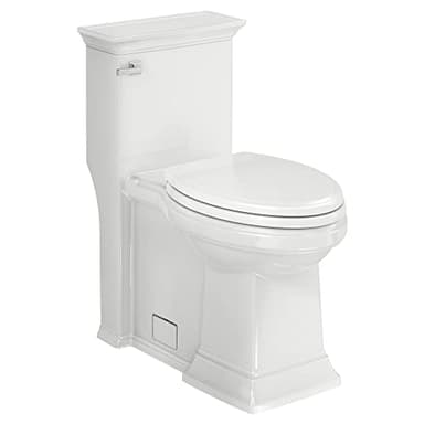 American Standard 2851A104.020 Town Square S One-Piece Toilet with Seat, Elongated Front, Chair Height, White, 1.28 GPF