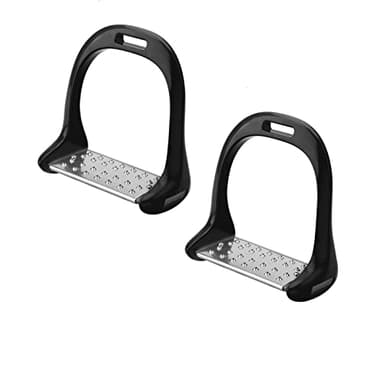 Aluminum Horse Saddle Stirrups, Non Slip Equestrian Stirrups for Trail Riding Show Jumping Training Beginners and Professional
