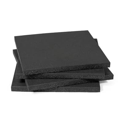 Titan Fitness 4 Pack Rubber Lifting Tiles, 24" x 24" Shock-Absorbing Platform Tiles, 1.6" Thick, for Deadlift Platform or Olympic Lifting Platform, Floor Protection Mats