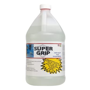 Super Safe Grip Anti-Slip Floor Treatment for Tiles and Concrete – Non-Slip Solution Covers 400 SQ FT - 1 Gallon, Clear