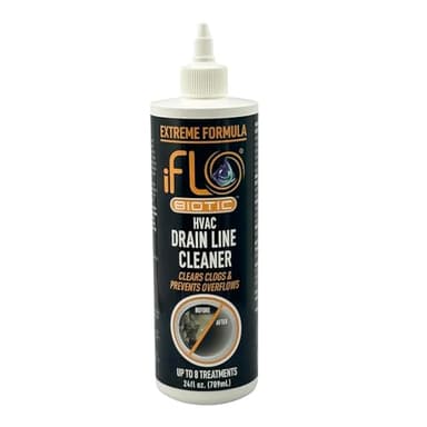 iFLO® Extreme A/C Drain Line Cleaner – Fast-Acting, Long-Lasting HVAC System Solution for Tough Clogs & Buildup – Professional Liquid Drain Cleaner and Clog Remover, 24oz Bottle, 1 Pack