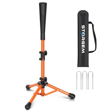 Storgem Baseball and Softball Tee,Batting Tee for Kids,Baseball Tees for Hitting,T Ball Training Stand,Easy Height Adjustment