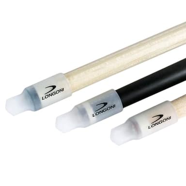 Longoni Billiard Pool Cue Tip Protectors – Transparent (Clear) Silicone – 3-Pack, Fits 11.8–12.8 mm Tips