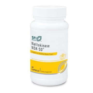 Klaire Labs SFI Health Nattokinase NSK-SD - Proteolytic Enzyme for Cardiovascular Support, Dairy & Gluten-Free (60 Capsules)