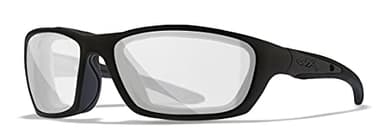 Wiley X Brick Sunglasses, ANSI Z87 Safety Glasses for Men and Women, UV Eye Protection for Shooting, Fishing, Biking, and Extreme Sports, Matte Black Frames, Clear Lenses