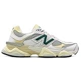 New Balance 9060 Unisex Sneakers, White/Green, 9 US Women/7.5 US Men