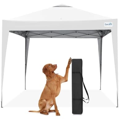 Quictent 10x10 Pop Up Canopy Tent Without Sidewall, Instant Setup Gazebo for 1 Person, Portable & Compact, Waterproof & UV Protection, Ideal for Camping, Beach, Parties, and Outdoor Events