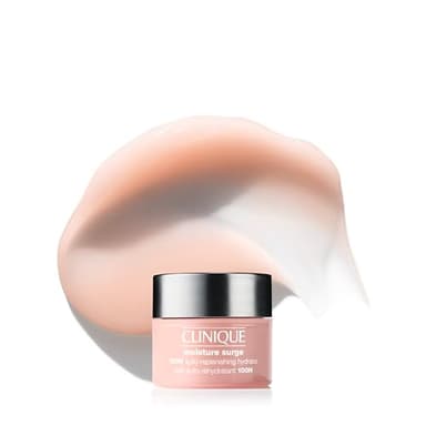Clinique Moisture Surge 100H Auto-Replenishing Hydrator Oil Free Face Moisturizer | With Hyaluronic Acid, Aloe Bioferment and Vitamins C + E | Hydrating + Moisturizing, Mini Travel Size, 0.5 Fl Oz
