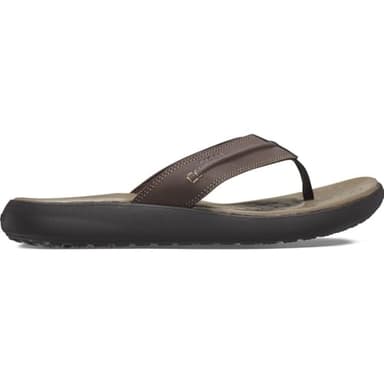 Crocs Men's Yukon Vista II Flip Flops, Espresso, 11 Men