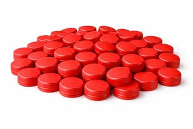 Pack of 100 Red 38mm Tamper-Evident Bottle Caps (1.5”) – Screw-On Plastic Caps for Bottles with 38mm Tamper-Evident Neck Finish – BPA-Free HDPE