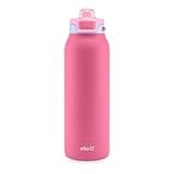 Ello Pop & Fill 32oz Stainless Steel Water Bottle with Quick Fill Technology, Double Walled and Vacuum Insulated Metal, Leak Proof Locking Lid, Sip and Chug, Reusable, BPA Free, Cherry Breeze