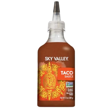 Sky Valley Taco Sauce - Medium heat, Taco Hot Sauce, Gluten Free, Vegan, Keto, Non-GMO, Verified, Made with Tomatoes, Cayenne Peppers and Traditional Spices - 13 Oz