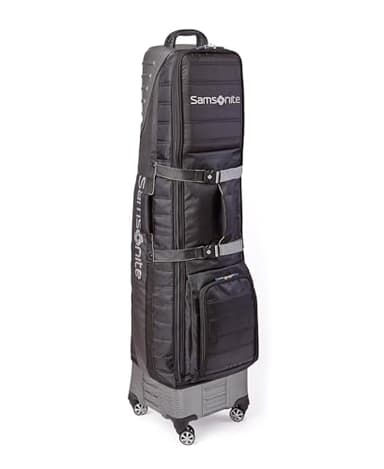 Samsonite The Protector Hardside and Softside Golf Travel Bag with Shark Wheels, Waterproof Exterior (Black, One Size)