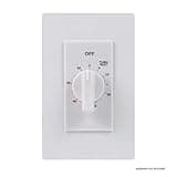 UltraPro 60-Minute In-Wall Spring Wound Countdown Timer Switch, Mechanical Timer Switch, Timer Switch for Lights, Bathroom Fan, Exhaust Fan, No Neutral Wire Required, Wall Timer Switches, White, 41081
