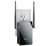 2025 WiFi Extender Signal Booster, New Gen Internet Booster for Home, 4X Faster, Covers up to 9,800 sq.ft, Wi-Fi Repeater with Ethernet Port, Wireless Long Range Amplifier, Easy Setup (Black)