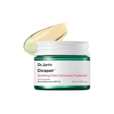 Dr.Jart+ Cicapair Soothing Color Correcting Treatment SPF 30 with Centella Asiatica Extracts | cc cream | Rosacea Treatment | Korean Skin Care, 0.5 Fl Oz