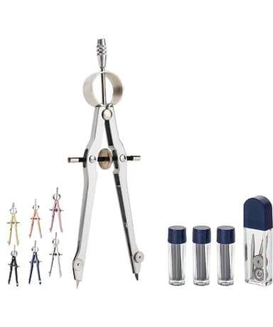 Mr. Pen- Professional Compass for Geometry, Extra Lead, Metal Compass, Compass, Compass Drawing Tool, Drawing Compass, Drafting Compass, Compass for Students, Compass Geometry