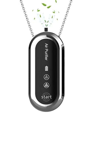 Personal Air Purifier Wearable, Portable Air Purifier, Wearable Mini Air Ionizer for Purifying Around the Body Smoke,Travel,Peculiar Smell, Sports,Outdoor,Home