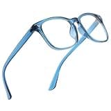 Jectieey Reading Glasses for Women Men - Anti Glare Computer Readers Blue Light Blocking Glasses,Sturdy Eyeglasses(Blue, 1.0)