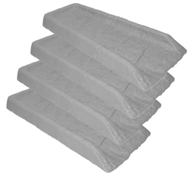 24" Decorative Downspout Rain Splash Block with Natural Stone Texture, 4 pk - Granite