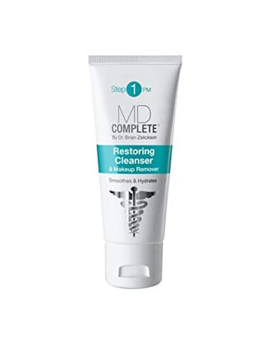 MD Complete 2-in-1 Restoring Cleanser and Makeup Remover | Anti-Aging Gentle, Non-Foaming Cleanser | with Aloe Vera and Chamomile 3 fl oz