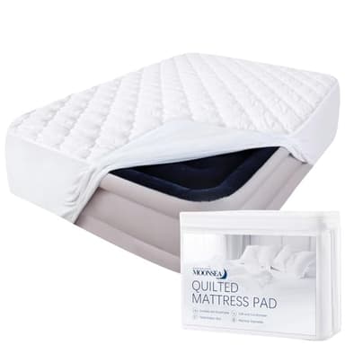 Queen Mattress Pad Thick Quilted Mattress Topper, Air Mattress Cover, Super Soft Breathable and Noiseless Down Alternative Fiber Extra Thick Mattress Pad with Deep Pocket Fits up to 23 Inch Mattress