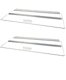 Aquarium Lid - Glass Canopy Two Piece Set for 80 Gallon, 120 Gallon, & 150 Gallon Aquariums 48" Long x 24" Wide (48x24) with A Center Brace by Aquarium Masters Aquariums, Deep Blue & More, AM34824