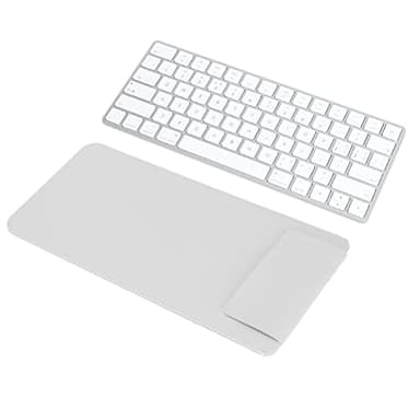 Keyboard Case, PU Leather Keyboard Sleeve Bag Case Suitable for Magic Keyboard 2, Not Included Keyboard, 30x14x1cm (White)