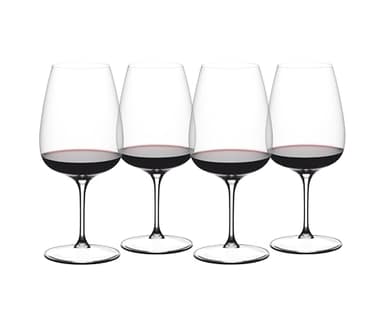 Riedel GRAPE Cabernet/Merlot/Cocktail - Red Wine & Cocktail Glass - 4 Pack - Dishwasher Safe, Crystal Glass - 5424/0-US