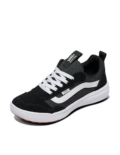 Vans Women's Range EXP Shoe - Athletic Fashion Sneakers for Walking, Comfortable. (Suede/Canvas) Black/White. 8.5
