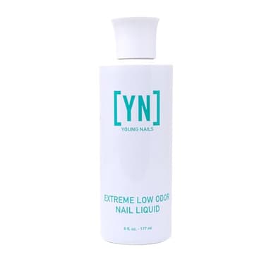 Young Nails Extreme Low Odor Nail Liquid Monomer for Acrylic Nail Powder - Professional Liquid Monomer, Acrylic Nails at Home, Extreme Low Odor, MMA Free, Non-Yellowing, 6 Fl Oz
