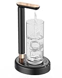 Desktop Water Dispenser Pump for 5 Gallon Bottle, SPOVEN 5 Gallon Water Jug Dispenser with Adjustable Height Design, Portable Type-C Charging Table Bedside Water Pump for Home (Black)