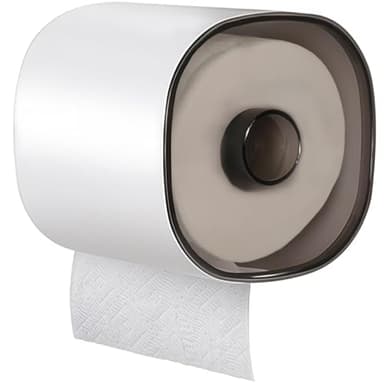 FARVIGOR Toilet Paper Holder Adhesive, Bathroom Toilet Paper Holder No Drilling, Cat Proof and Waterproof (Only for Rolls Up to 5" in Diameter)