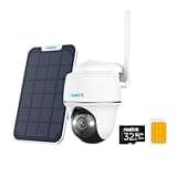 REOLINK 5MP 4G LTE Cellular Security Camera Outdoor, 360° Pan-Tilt, Sim+32GB SD Card Included, Wireless Solar Powered, Color Night Vision, Smart AI Detection, Go PT Plus+Solar Panel, Updated Version