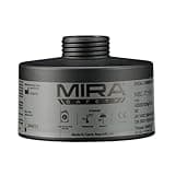 MIRA SAFETY M Gas Mask Filter - Certified CBRN Filter for Full Face Respirator Mask, 40 mm NATO Gas Mask Filter, Longest 20 Year Shelf Life, Vacuum Sealed NBC Filters, Compatible with Mira Gas Mask