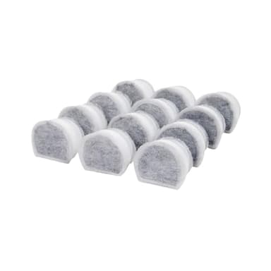 PetSafe Drinkwell Replacement Carbon Filters - Compatible with Drinkwell 1/2 Gallon, 1 Gallon, 2 Gallon, Avalon, Pagoda, Sedona and Seascape Fountains, 12-Pack