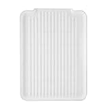 Oggi Dish Drain Board & Drying Rack Tray for Kitchen - Ideal Rigid Drainboard, Dish Drainer Tray, Dish Drain Boards for Kitchen Counter, 12.75 x 17.25 - White