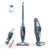 Vacmaster Portable 10.8V 2-in-1 Cordless Stick Lightweight Vacuum Cleaner with 2-Speed Power Control and LED Headlight for Hardwood Floor, Carpet & Pet Hair, Blue