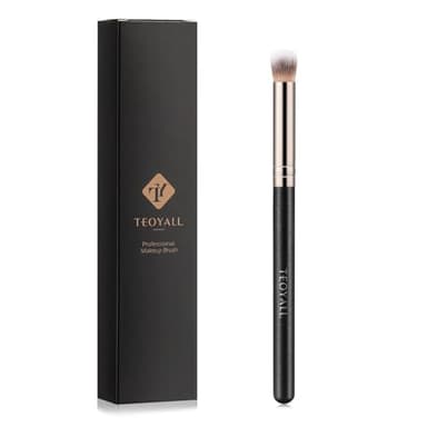 TEOYALL Eyeshadow Blending Brush, Soft Dense Synthetic Bristles Crease Brush For Powder Cream Contour Bronzer Concealer