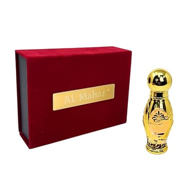 AL MAHAS Rose de ambre Satin Silk Oud Attar (15 ML) Long Lasting Unisex 100% Pure Perfume Oil. Notes: Rose (Bulgarian and Turkish), oud (Agarwood), vanilla, and violet, Packed in Gift Ready Box