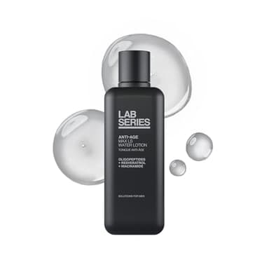 Lab Series Men's Max LS Water Lotion Toner - Moisturizing Essence Face Toner with Hyaluronic Acid and Caffeine - Skin Care for Men, 6.7 Fl Oz