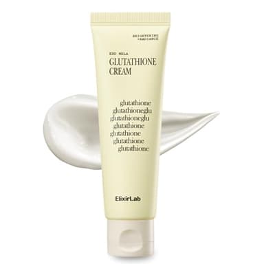 elixirlab Glutathione Face Cream 10,000ppm | Korean Brightening Cream for Dark Spots, Hyperpigmentation & Uneven Skin Tone | Niacinamide, Vitamin C, Cica Exosome & MELAZERO®V2 | 1.76 oz