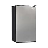 Igloo 3.2 Cu.Ft. Single Door Compact Refrigerator with Freezer - Slide Out Glass Shelf, Perfect for Homes, Offices, Dorms - Platinum