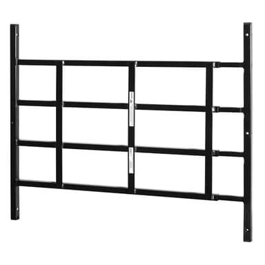 Segal S 4767 Carbon Steel Fixed 4-Bar Window Grill for Home Security and Child Safety, 21-1/4 In., Black Black (1 Set)