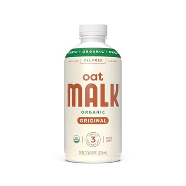 Malk Organic Original Oat Milk 28 fl oz - Non GMO, Gluten Free, Dairy Free, Plant Based, Vegan
