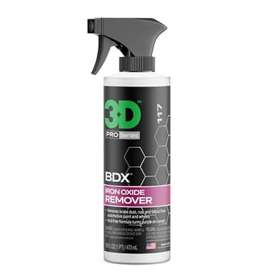 3D BDX Iron Remover – Fast Acting Fallout & Brake Dust Cleaner | Purple Color-Changing Spray for Wheels & Paint | Acid-Free | Made in USA | Car Detailing | 16 oz