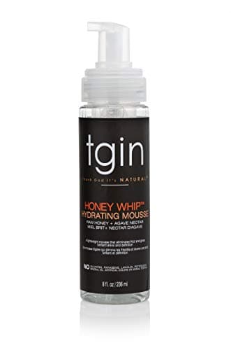 tgin Honey Whip Hydrating Mousse for Natural, Dry, Curly, and Damaged Hair - 8 Oz
