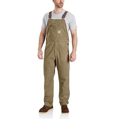 Carhartt Men's Rigby Bib Overall, Dark Khaki, W32 x L32