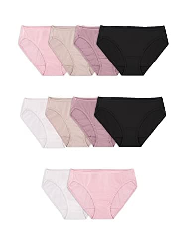 Fruit of The Loom Women's Underwear Cotton Bikini Panty Multipack